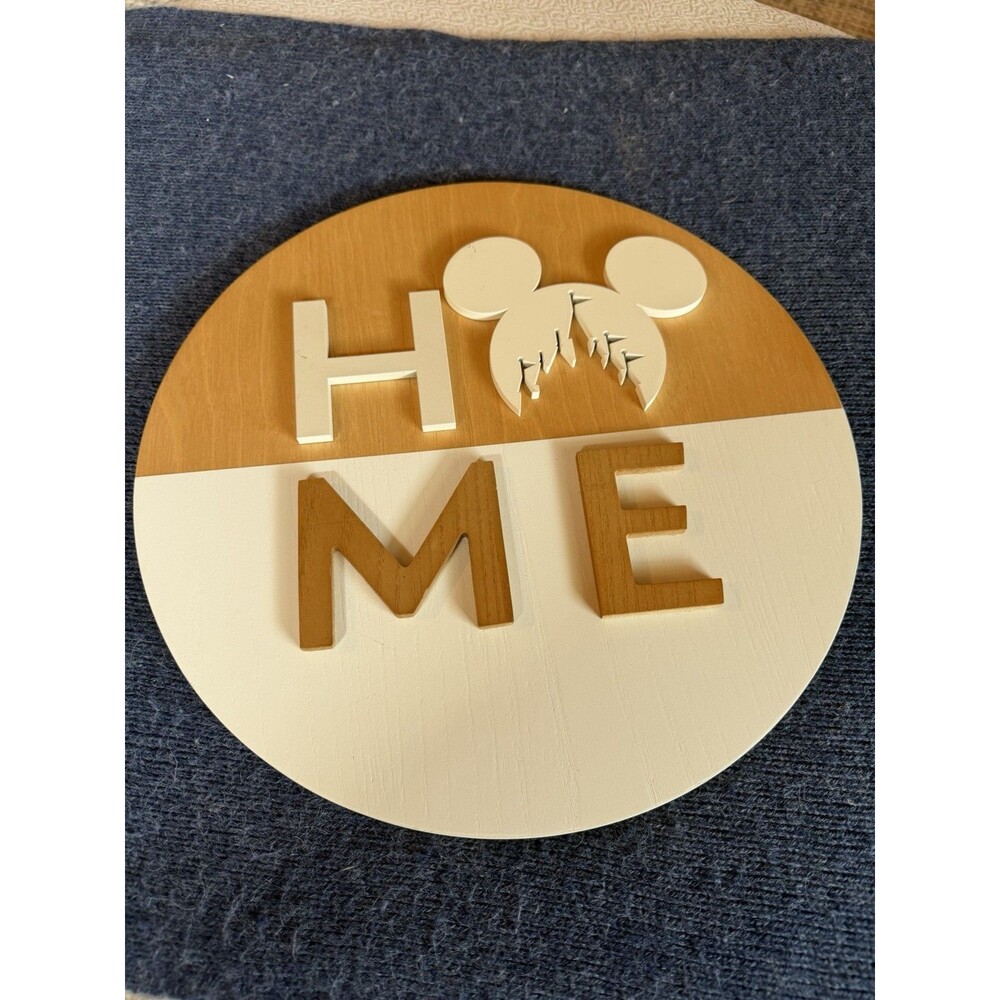 Disney Parks Home Collection Mickey Wood Icon ''Home'' Wall Decor